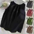 thumbnail image 1 of Women's Bubble Hem Pleated Tank Tops Relaxed Fit Textured Sleeveless Blouses 2026 Summer Fashion Holiday Outfits, 1 of 3