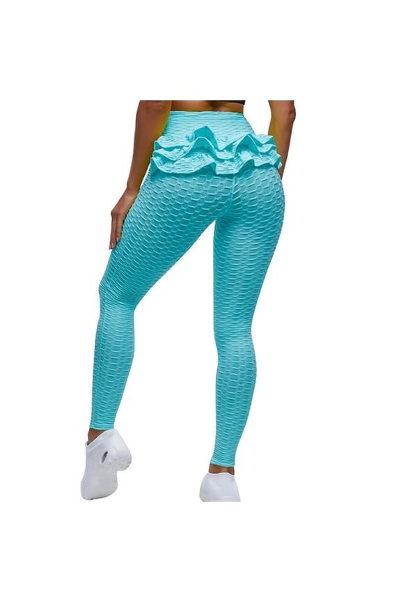 Women's Bubble Lifting Exercise Fitness Running High Waist Yoga Pants