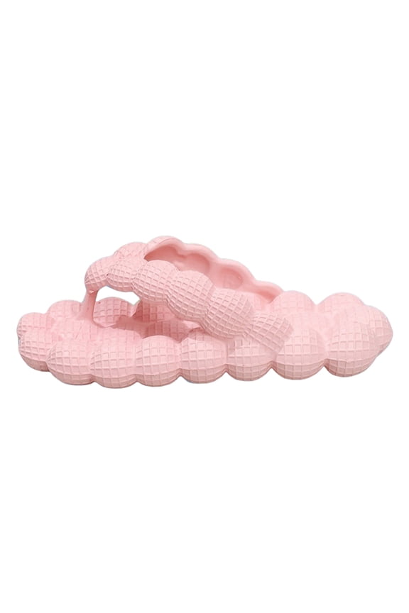Women's Bubble Slides Lightweight Open Toe Massage Slippers Non Slip Shower Sandals Soft Pillow Non Slip Flip Flops Pink Size 11