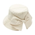 thumbnail image 1 of Women’s Bucket Hat Bow Detail Back Slit Sun Hat Casual Sun Protection Travel Hat, 1 of 2