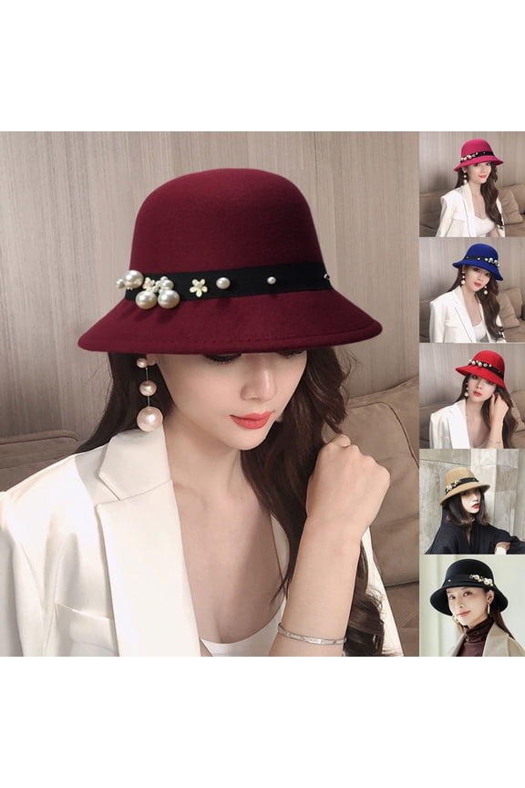 Women's Bucket Hat, Structured Round Crown with a Medium Brim, Classic European Style for Fall Fashion, Travel and Sophisticated Sun Protection. Wine