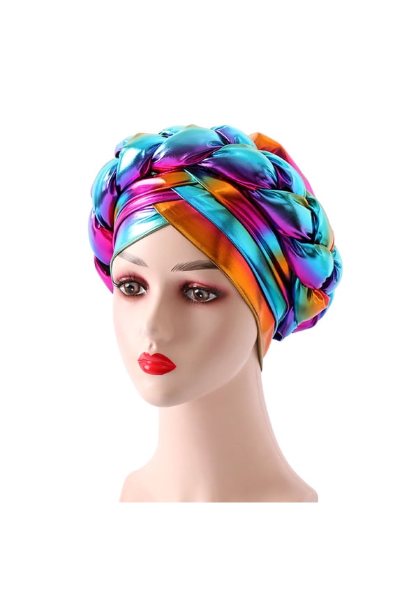Women's Bucket Hats Fashion Women Beading Braid Hat Muslim Ruffle Cancer Beanie Wrap Cap Sleep Caps Satin Lined Hair Bonnets Women's Accessories