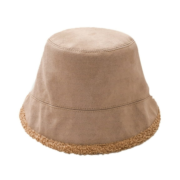 Women's Bucket Hats Fashion Wool Cap Women Winter Knit Hat Collar Set Thick Warm Solid Earmuff Hat, Women's Accessories Bucket Hats