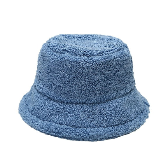 Women's Bucket Hats Winter Fluffy Cow Print Bucket Hats Women Outdoor Warm Sun Hat Soft Velvet Fisherman Cap Lady Panama Female, Women's Accessories Bucket Hats