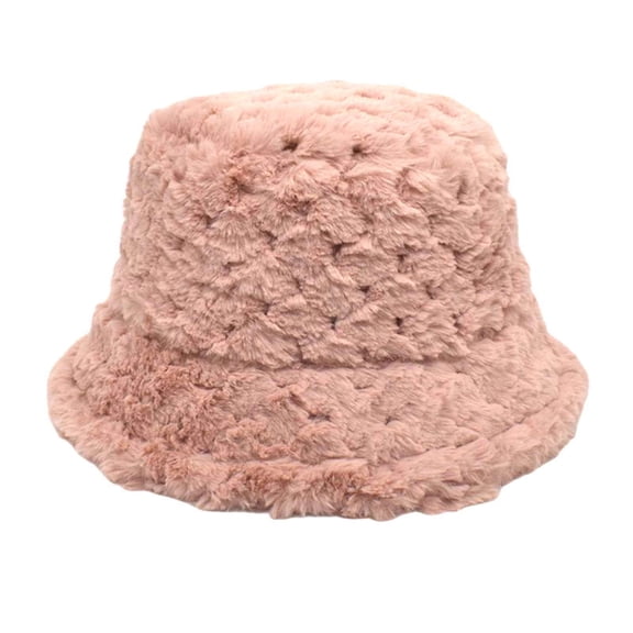 Women's Bucket Hats Winter Imitation Mink Hat Womens Plush Basin Hat Japanese Wild Cold Proof Warm Fisherman Hat Thickened, Women's Accessories Bucket Hats
