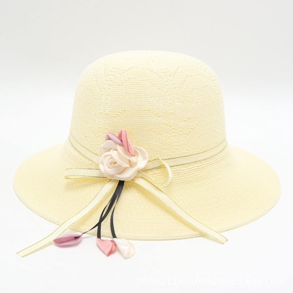Women's Bucket Hats Women'S Travel Small Fresh Big Gets Beach Sun Sun Cool Hat Seaside Sun Hat Sunshade Hat Women's Accessories Bucket Hats one