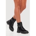 thumbnail image 1 of Women's Buckle Detail Side Zip Combat Boots, 1 of 6