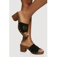 thumbnail image 1 of Women's Buckle Detail Single Band Platform Heels, 1 of 3