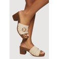 thumbnail image 1 of Women's Buckle Detail Single Band Platform Heels, 1 of 3