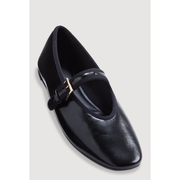 Women's Buckle Strap Mary Jane Flats