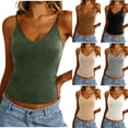 thumbnail image 1 of Women's Built-in Bra Pad Yoga Tank Top, Breathable Workout Camisole with V-Neck and Racerback for Fitness, Casual, 1 of 8
