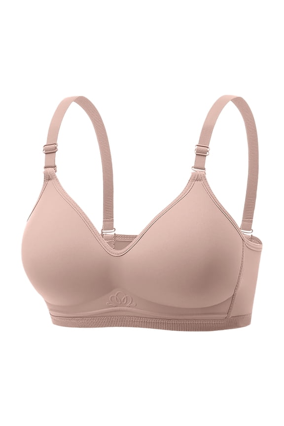 Women's Built in Pads Bralette All Day Stretchy Wireless Bralette Seamless Support Push up Soft Comfy Lingerie