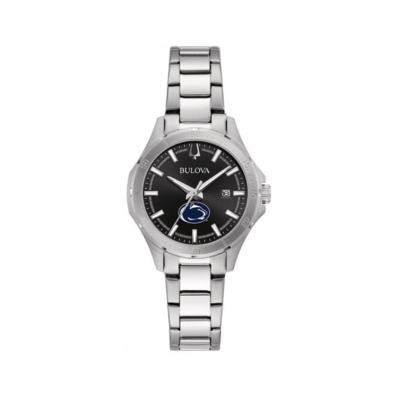 Women's Bulova Black Penn State Nittany Lions Stainless Steel Sport Classic Watch