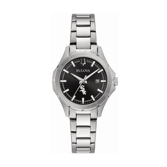 Women's Bulova Chicago White Sox Stainless Steel Classic Sport Watch