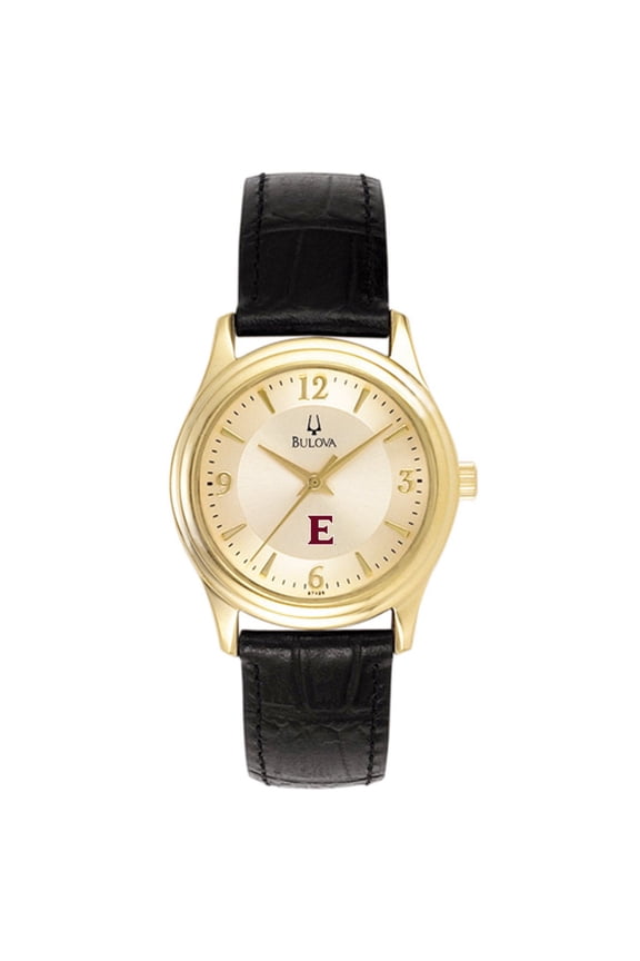 Women's Bulova Gold Elon Phoenix Stainless Steel Watch with Leather Band