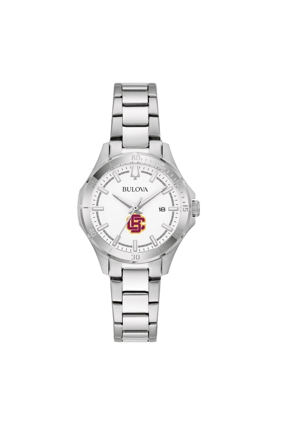 Women's Bulova Silver Bethune-Cookman Wildcats Stainless Steel Sport Classic Watch