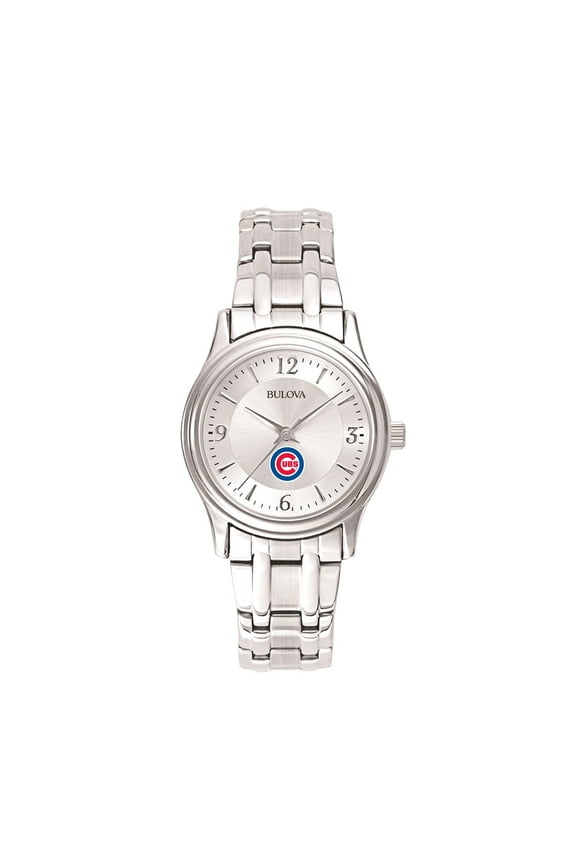 Women's Bulova Silver Chicago Cubs Stainless Steel Watch