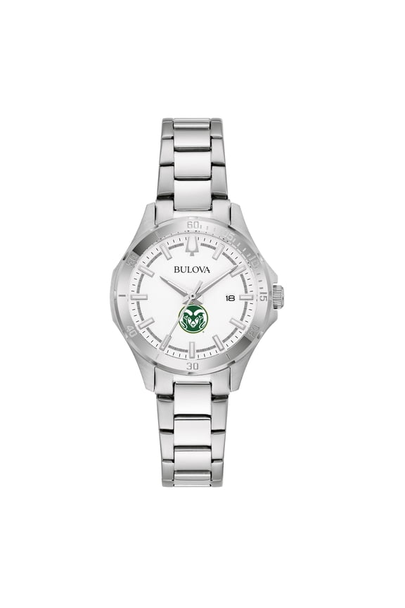 Women's Bulova Silver Colorado State Rams Stainless Steel Classic Sport Watch