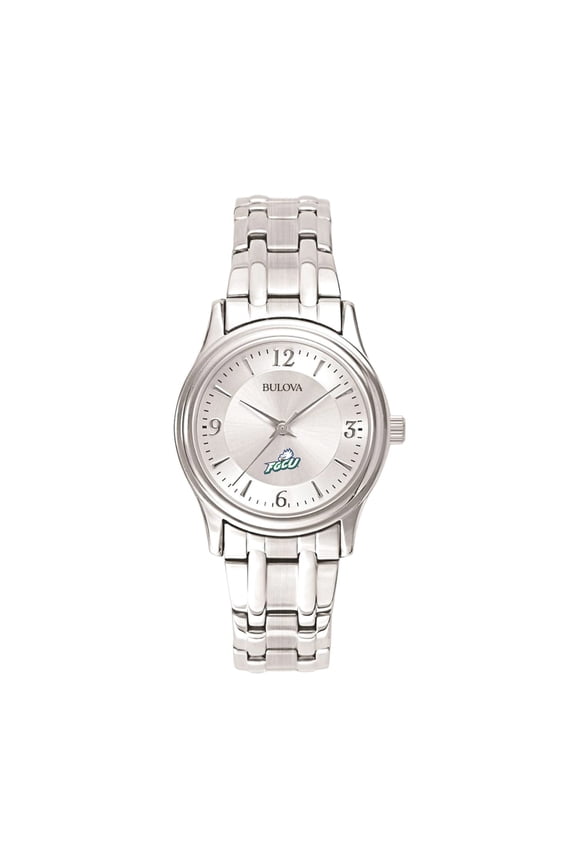 Women's Bulova Silver Florida Gulf Coast Eagles Stainless Steel Quartz Watch