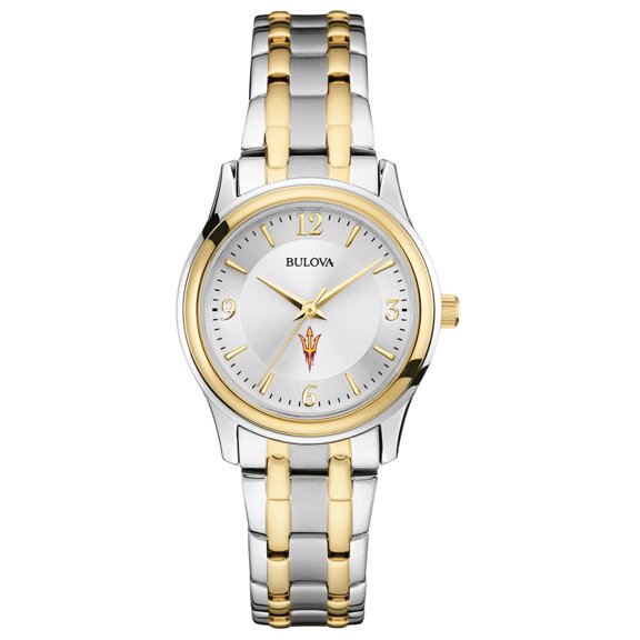 Women's Bulova Silver/Gold Arizona State Sun Devils Classic Two-Tone Round Watch