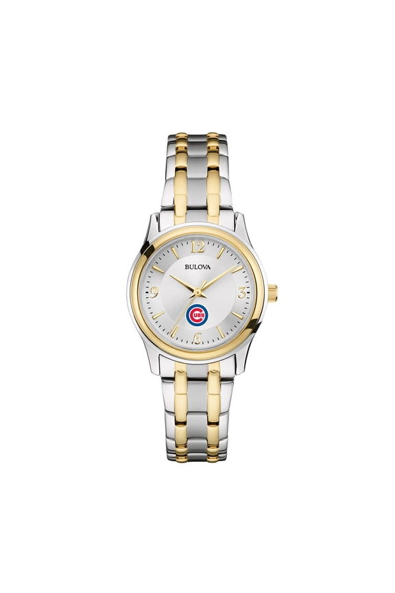 Women's Bulova Silver/Gold Chicago Cubs Two-Tone Watch