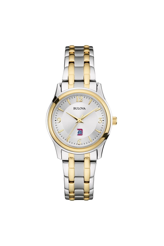 Women's Bulova Silver/Gold Detroit Mercy Titans Classic Two-Tone Round Watch