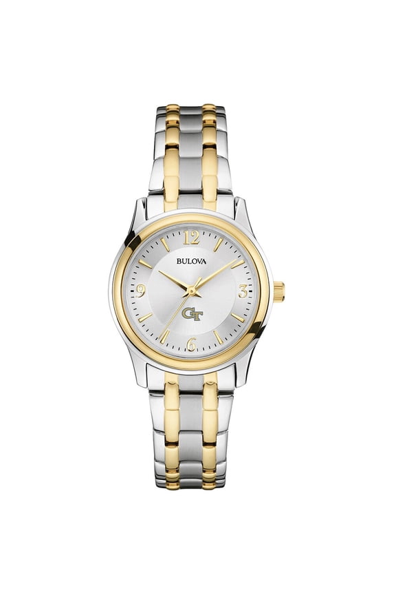 Women's Bulova Silver/Gold Georgia Tech Yellow Jackets Classic Two-Tone Round Watch