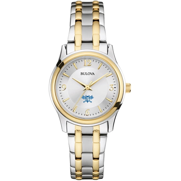 Women's Bulova  Silver/Gold Lawrence Technological University Blue Devils Two-Tone Stainless Steel Watch