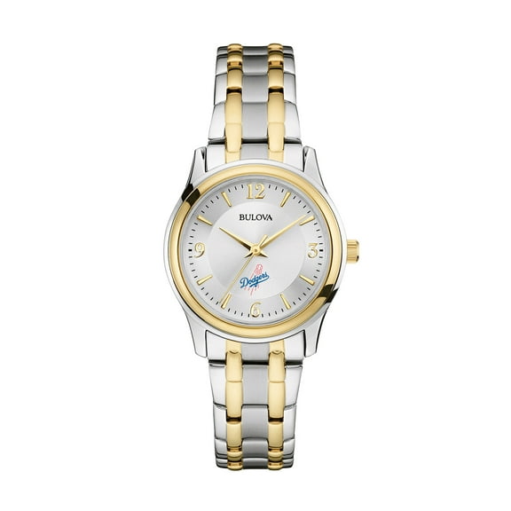 Women's Bulova Silver/Gold Los Angeles Dodgers Two-Tone Watch