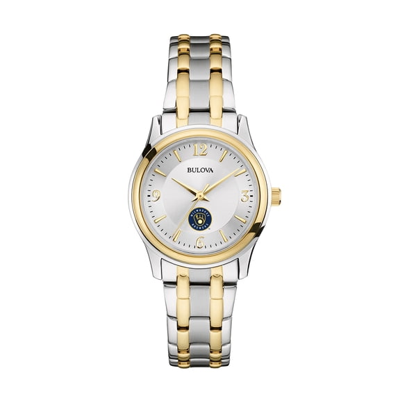 Women's Bulova Silver/Gold Milwaukee Brewers Two-Tone Watch