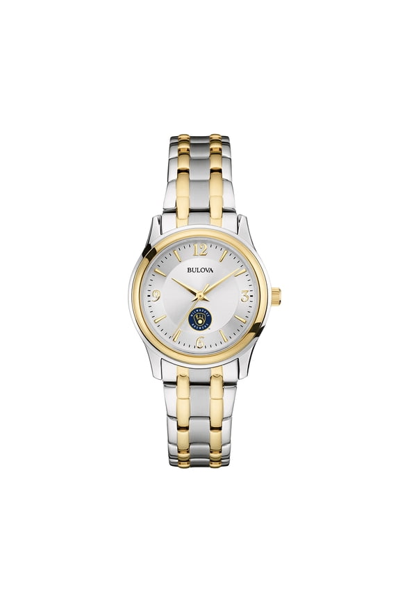 Women's Bulova Silver/Gold Milwaukee Brewers Two-Tone Watch