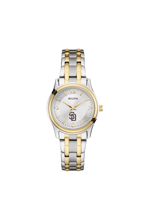 Women's Bulova Silver/Gold San Diego Padres Two-Tone Watch