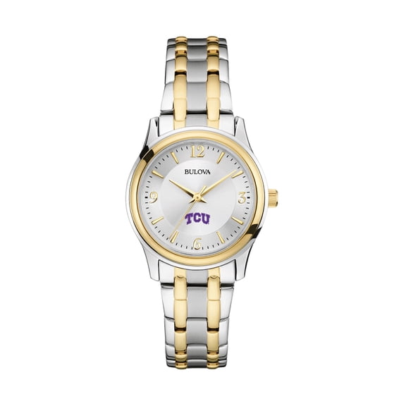 Women's Bulova Silver/Gold TCU Horned Frogs Classic Two-Tone Round Watch