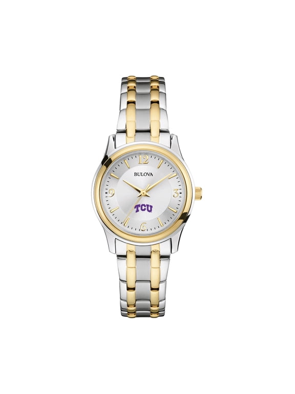 Women's Bulova Silver/Gold TCU Horned Frogs Classic Two-Tone Round Watch