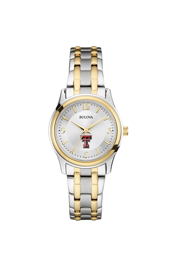 Women's Bulova Silver/Gold Texas Tech Red Raiders Classic Two-Tone Round Watch