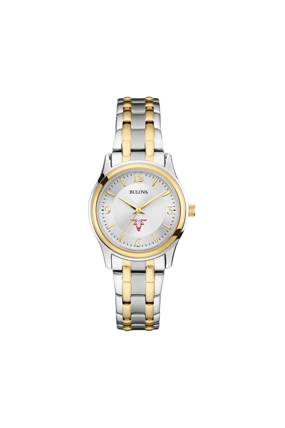 Women's Bulova Silver/Gold Worcester Polytechnic Institute Engineers Classic Two-Tone Round Watch