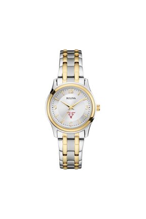 Women's Bulova Silver/Gold Worcester Polytechnic Institute Engineers Classic Two-Tone Round Watch