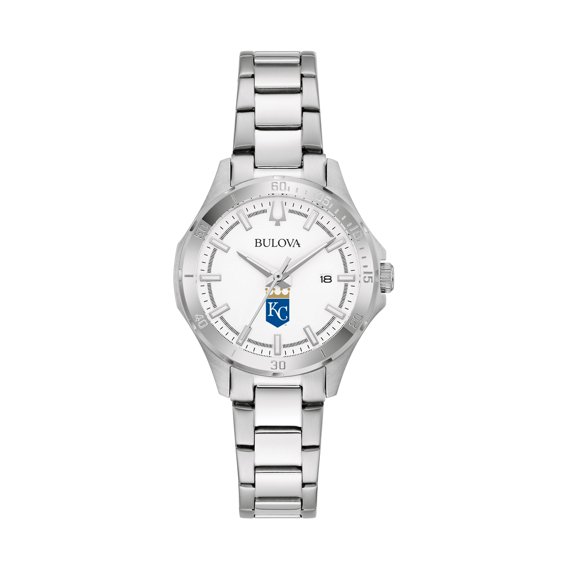 Women's Bulova Silver Kansas City Royals Stainless Steel Classic Sport Watch