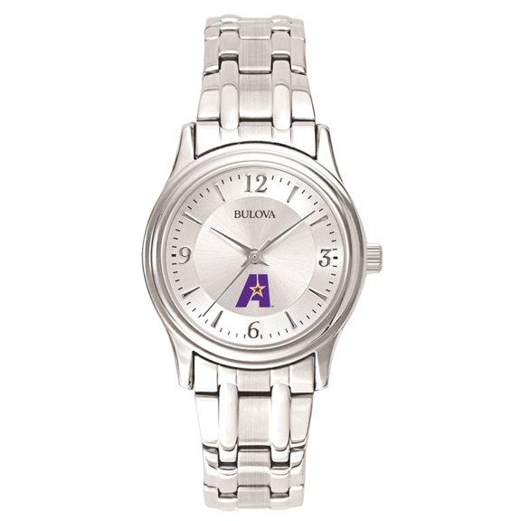 Women's Bulova Silver LSUA Generals Silver-Tone Dial Stainless Steel Quartz Watch