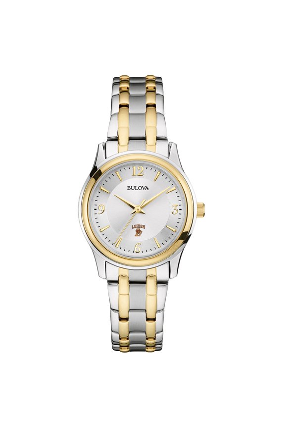Women's Bulova Silver Lehigh Mountain Hawks Classic Two-Tone Round Watch