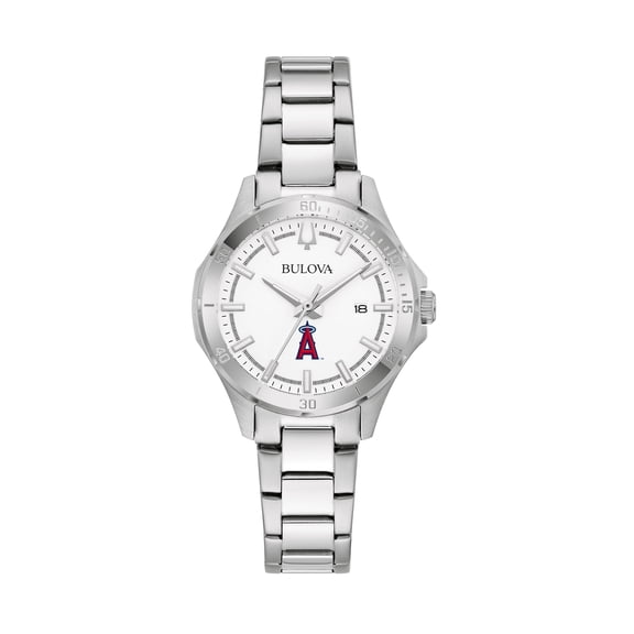 Women's Bulova Silver Los Angeles Angels Stainless Steel Classic Sport Watch