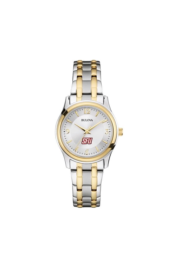 Women's Bulova Silver Saint Francis Red Flash Two-Tone Stainless Steel Watch