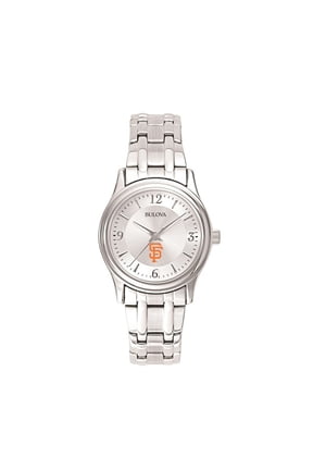 Women's Bulova Silver San Francisco Giants Stainless Steel Watch