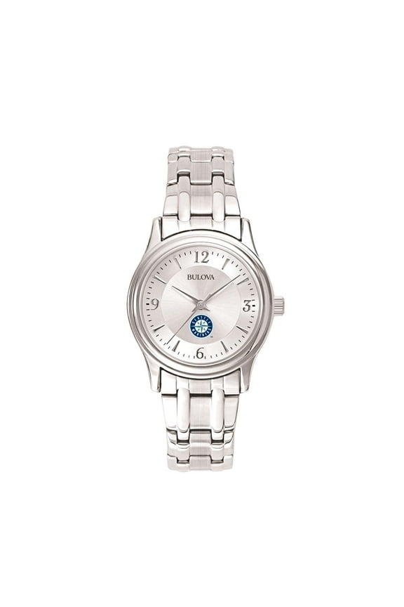 Women's Bulova Silver Seattle Mariners Stainless Steel Watch