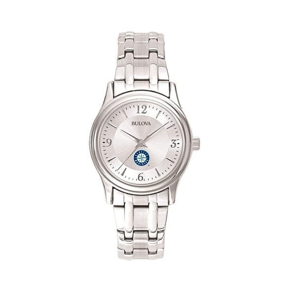 Women's Bulova Silver Seattle Mariners Stainless Steel Watch