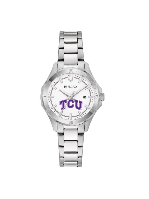 Women's Bulova Silver TCU Horned Frogs Stainless Steel Classic Sport Watch