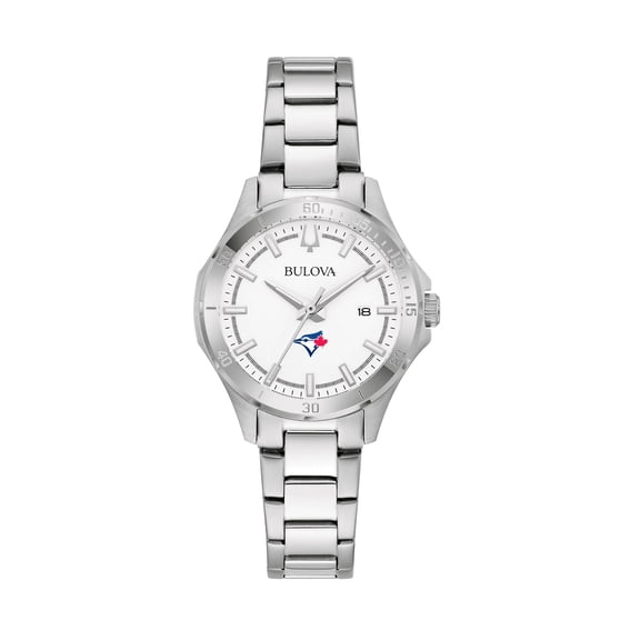 Women's Bulova Silver Toronto Blue Jays Stainless Steel Classic Sport Watch