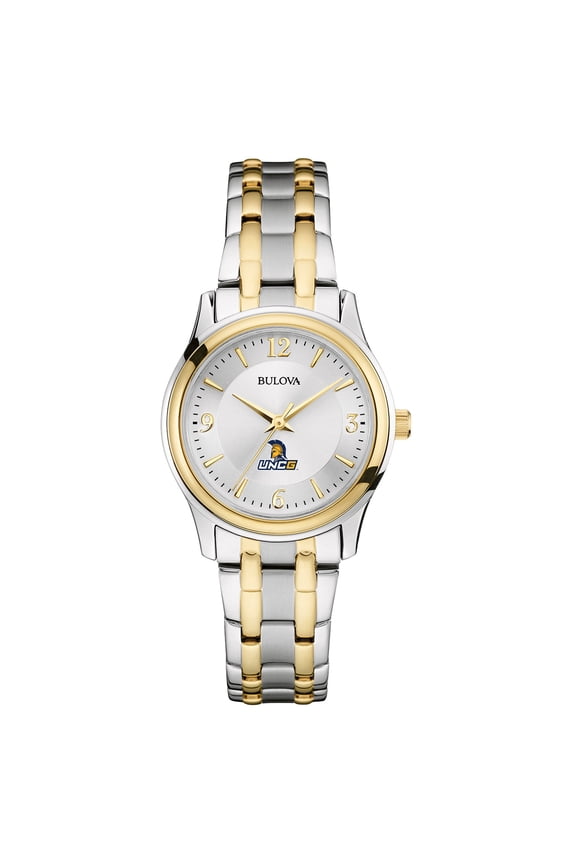 Women's Bulova  Silver UNC Greensboro Spartans Two-Tone Stainless Steel Watch
