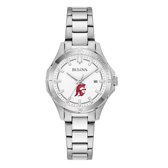 Women's Bulova Silver USC Trojans Stainless Steel Sport Classic Watch