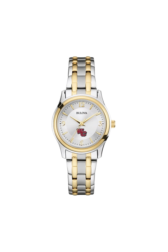 Women's Bulova Silver Washington College Shoremen Two-Tone Stainless Steel Watch